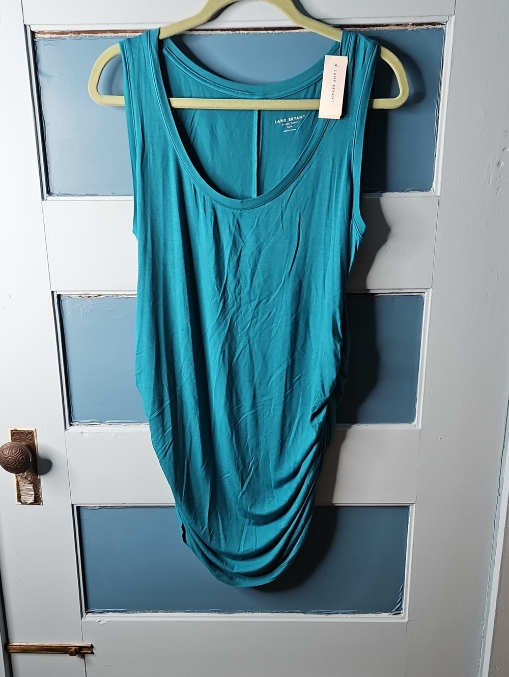 Lane Bryant Teal Turquoise Draped Sleeveless Tank NWT 14/16